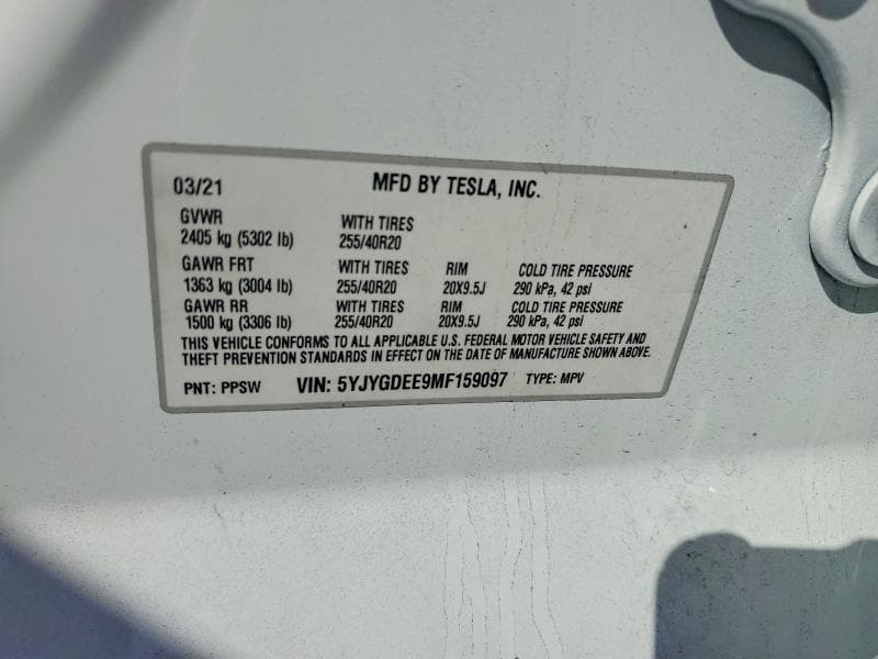 2021 TESLA MODEL Y 13