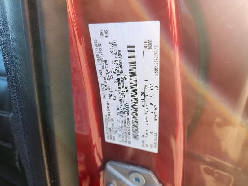 2019 FORD ESCAPE SEL 13