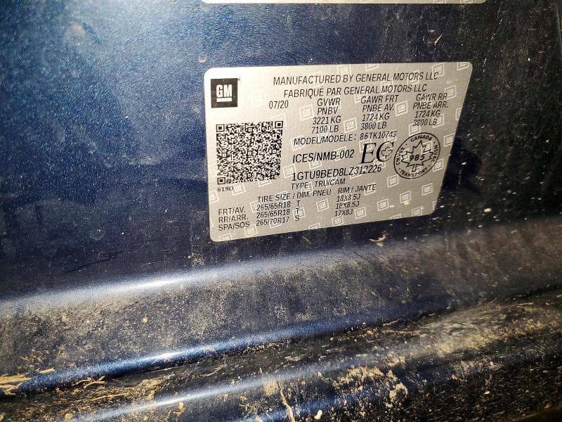2020 GMC SIERRA K1500 SLE 12