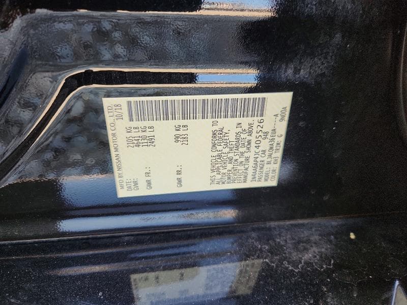 2018 NISSAN MAXIMA 3.5 S 12
