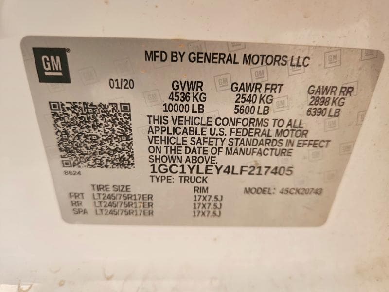 2020 CHEVROLET SILVERADO K2500 HEAVY DUTY 12