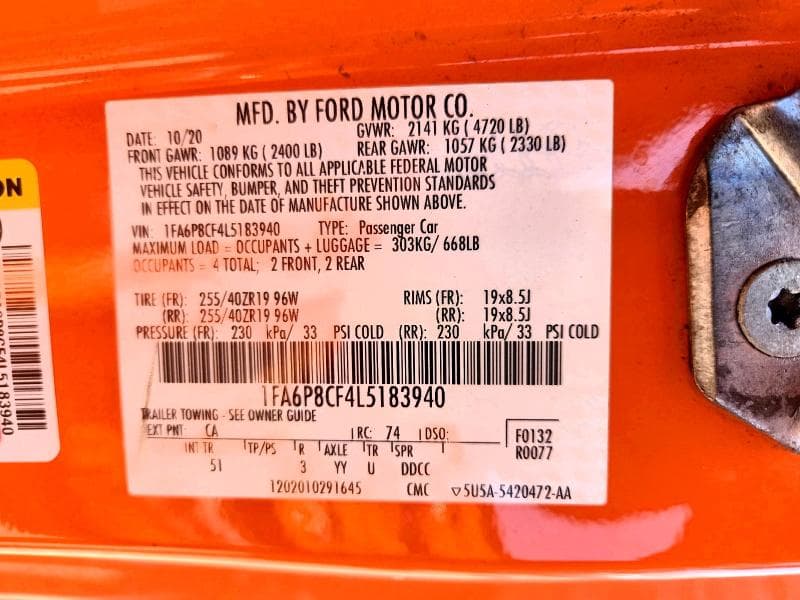 2020 FORD MUSTANG GT 13