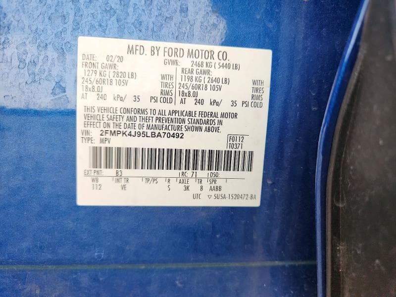2020 FORD EDGE SEL 12
