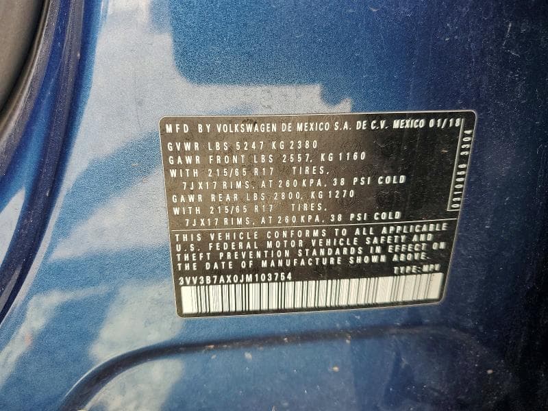 2018 VOLKSWAGEN TIGUAN SE SE 13
