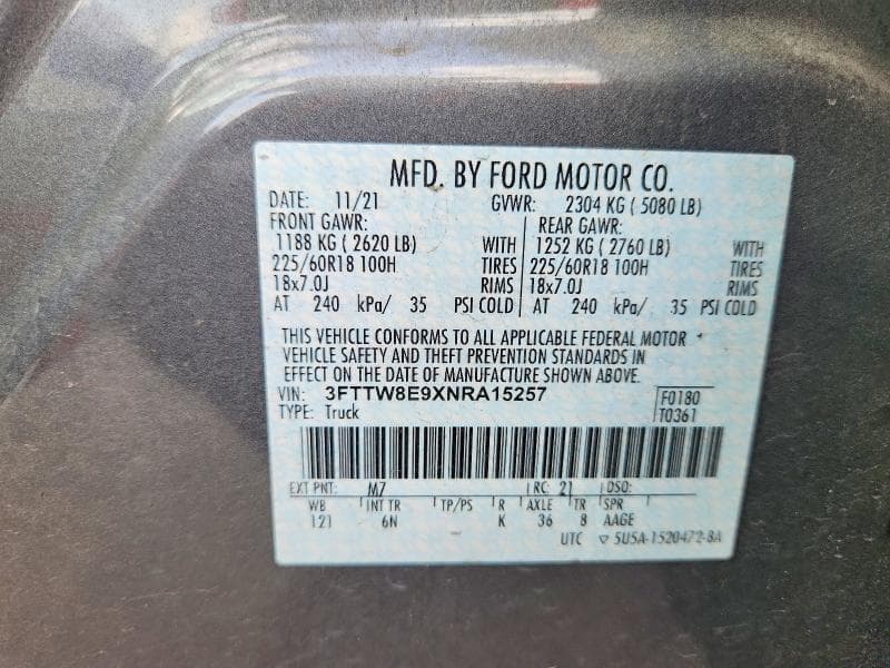 2022 FORD MAVERICK XL 13