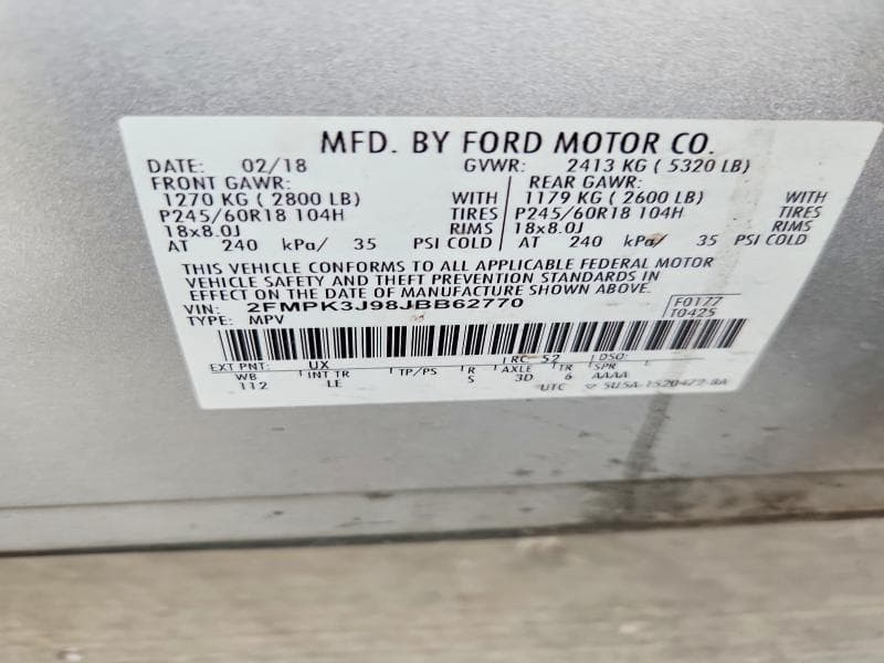 2018 FORD EDGE SEL 13