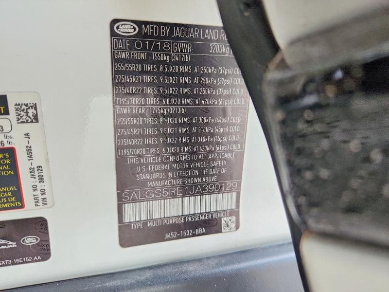 2018 LAND ROVER RANGE ROVER SUPERCHARGED 13