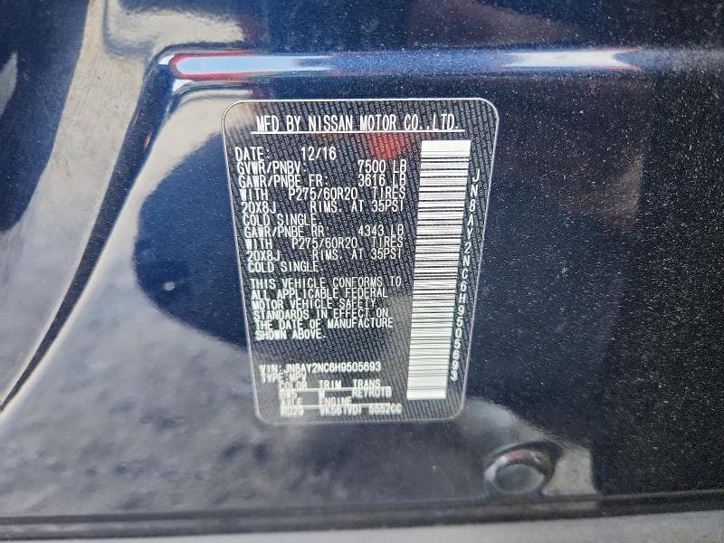 2017 NISSAN ARMADA SL 13