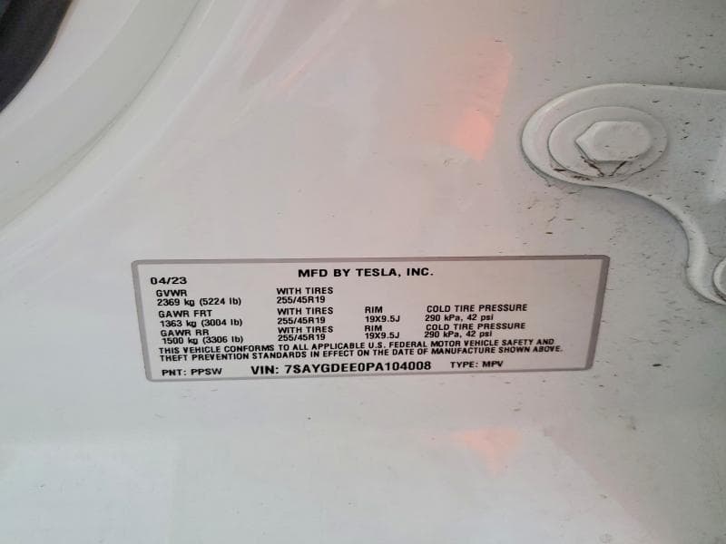 2023 TESLA MODEL Y 12