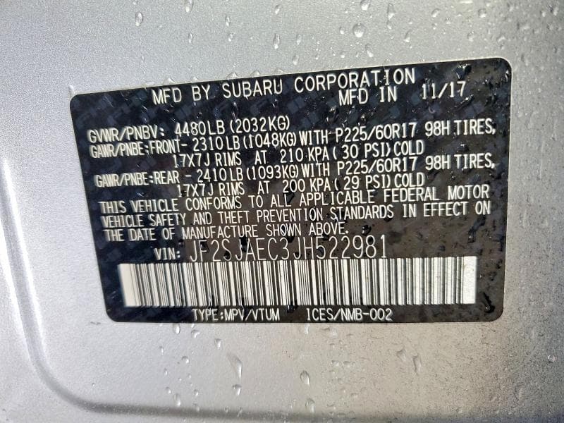 2018 SUBARU FORESTER 2.5I PREMIUM 14