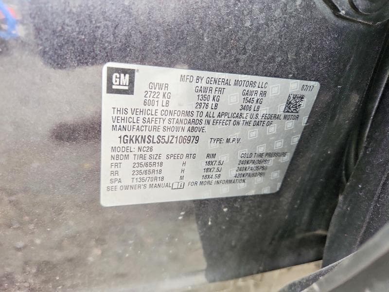 2018 GMC ACADIA SLE 12