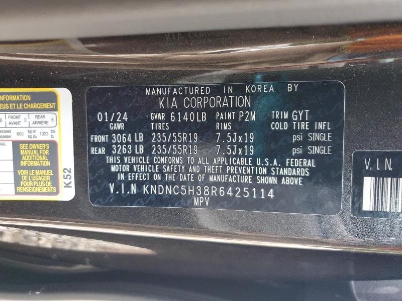 2024 KIA CARNIVAL EX 13