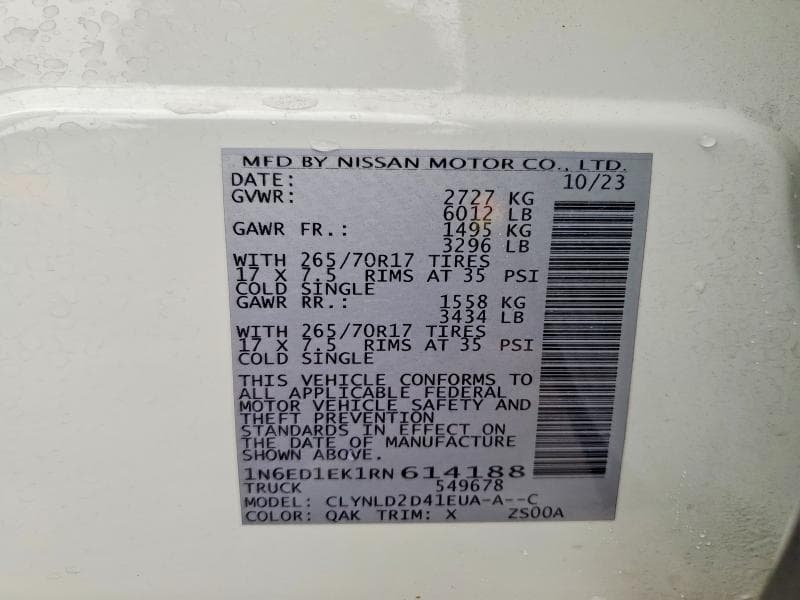 2024 NISSAN FRONTIER PRO-4X 13