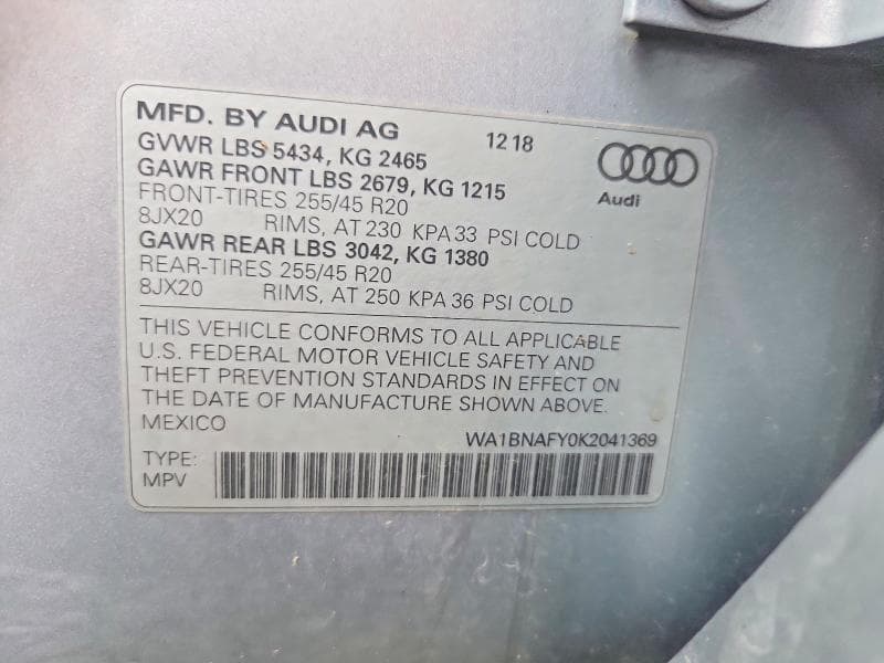 2019 AUDI Q5 PREMIUM PLUS 13