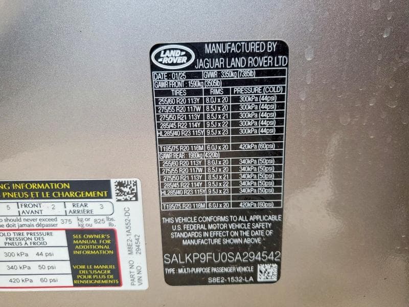 2025 LAND ROVER RANGE ROVER SE 13