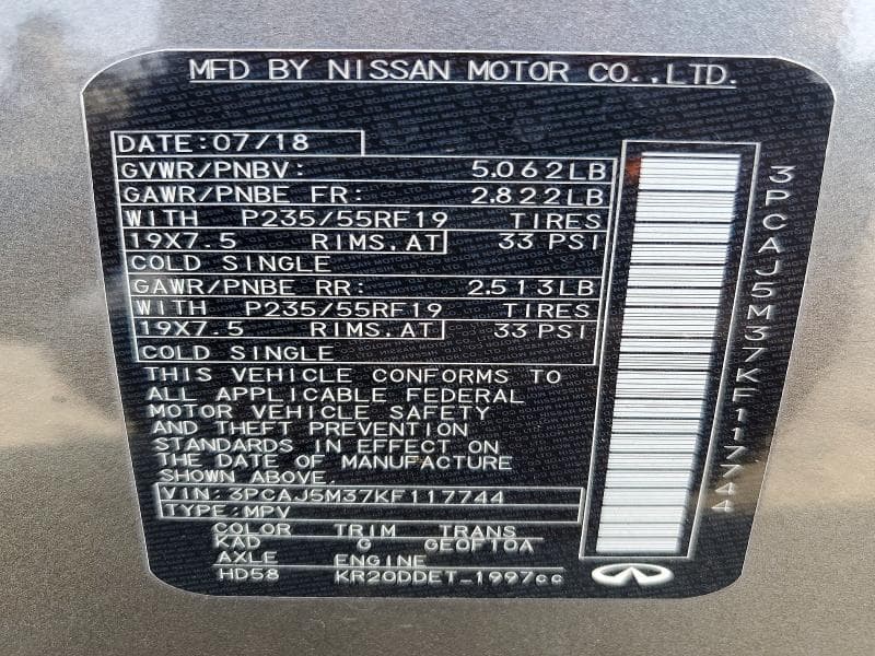 2019 INFINITI QX50 ESSENTIAL 14