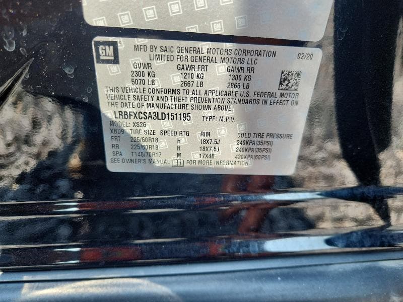 2020 BUICK ENVISION ESSENCE 12