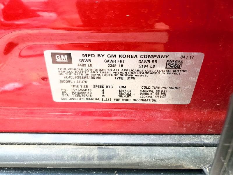 2017 BUICK ENCORE PREFERRED II 13