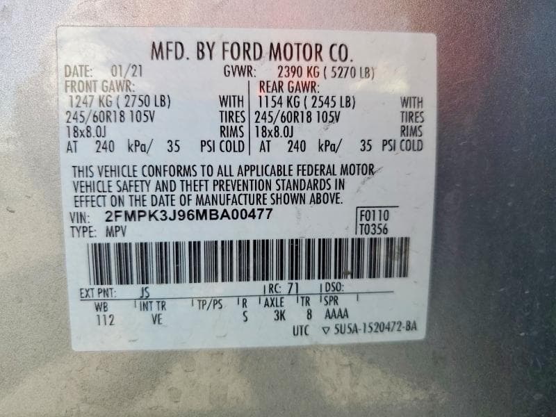 2021 FORD EDGE SEL 13