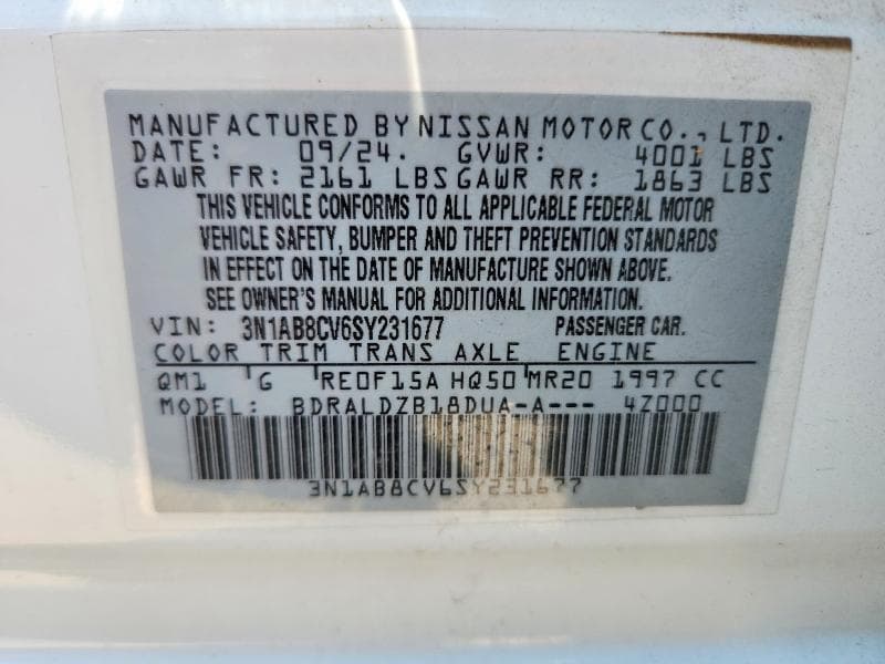 2025 NISSAN SENTRA SV 12