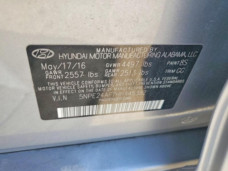 2017 HYUNDAI SONATA SE 13