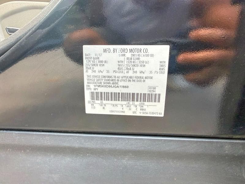 2018 FORD EXPLORER XLT 10