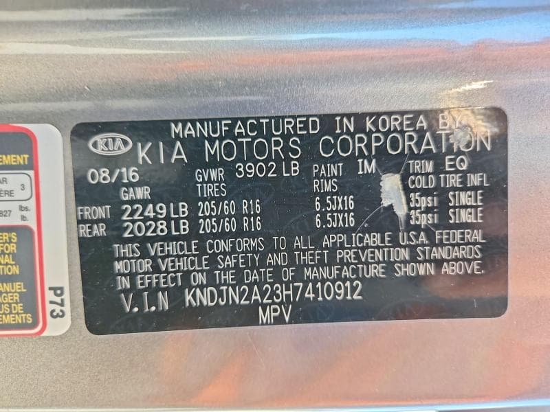 2017 KIA SOUL BASE 12