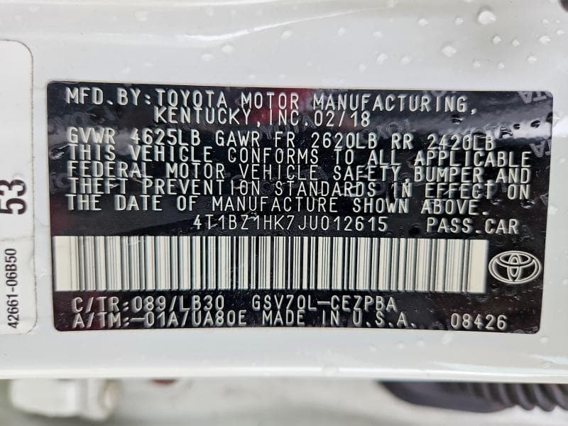 2018 TOYOTA CAMRY XSE V6 13