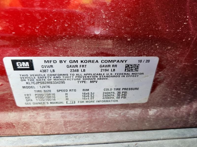 2021 CHEVROLET TRAX 1LT 13