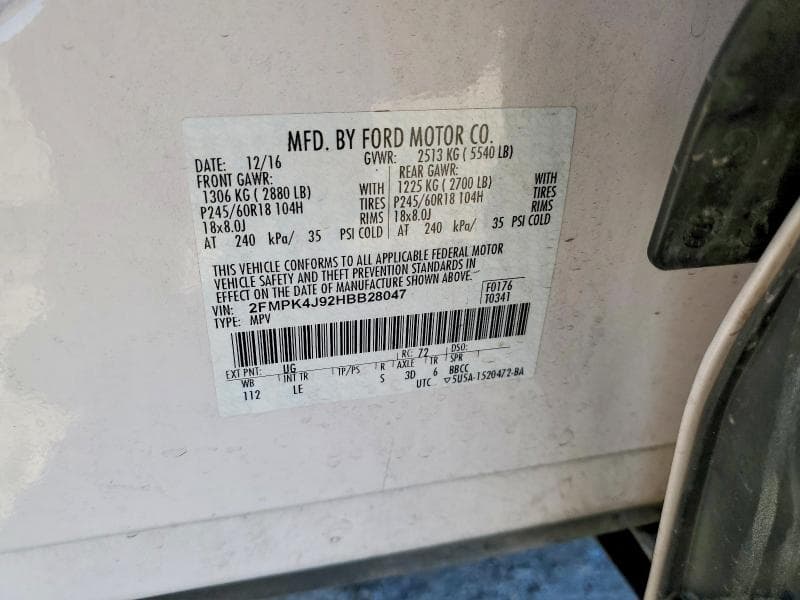 2017 FORD EDGE SEL 13