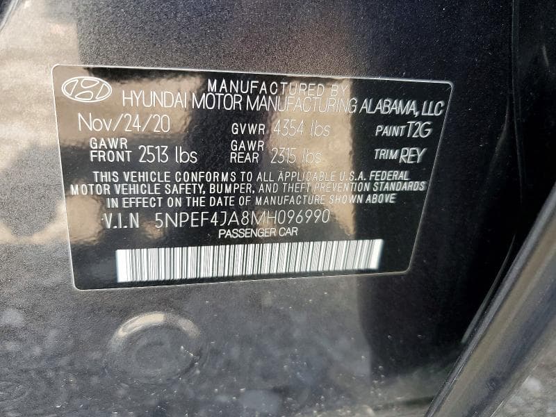 2021 HYUNDAI SONATA SEL 12
