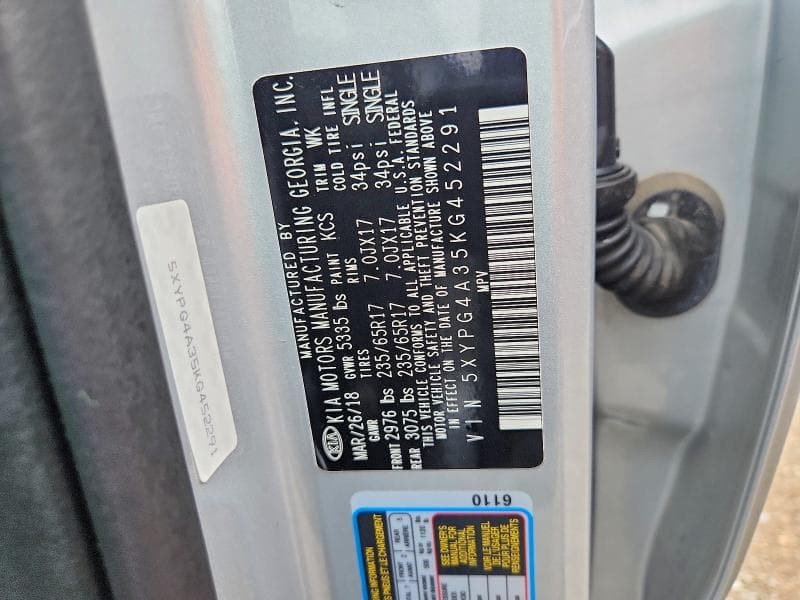 2019 KIA SORENTO L 12