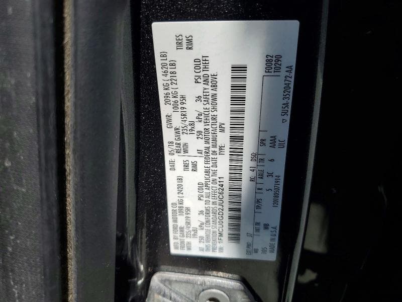 2018 FORD ESCAPE SE 13