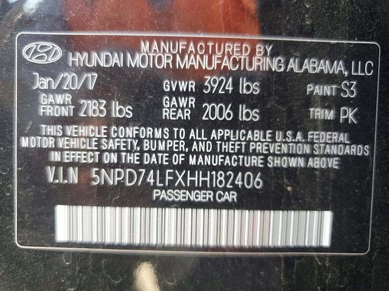 2017 HYUNDAI ELANTRA SE 13