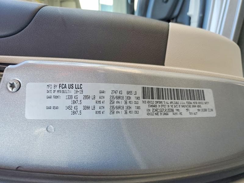 2020 CHRYSLER PACIFICA LIMITED 13