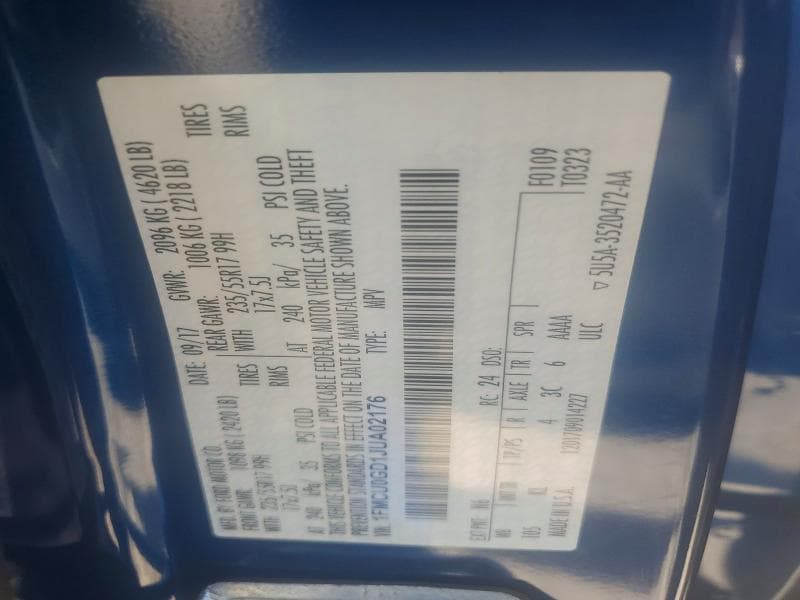 2018 FORD ESCAPE SE 12