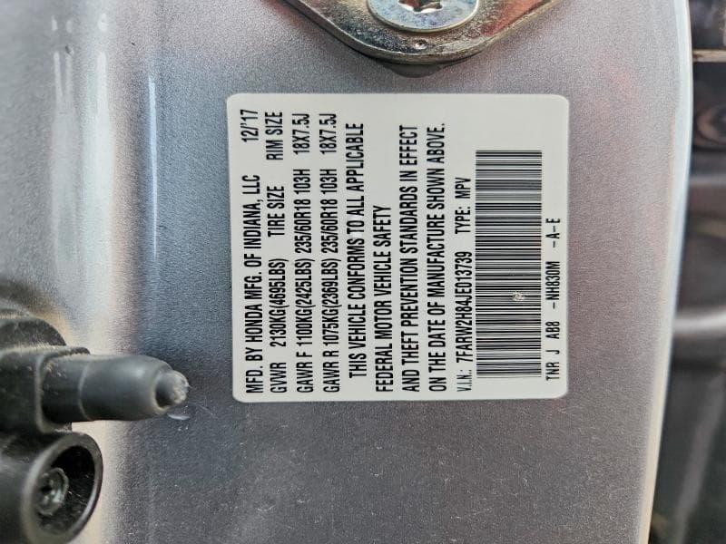 2018 HONDA CR-V EXL 13
