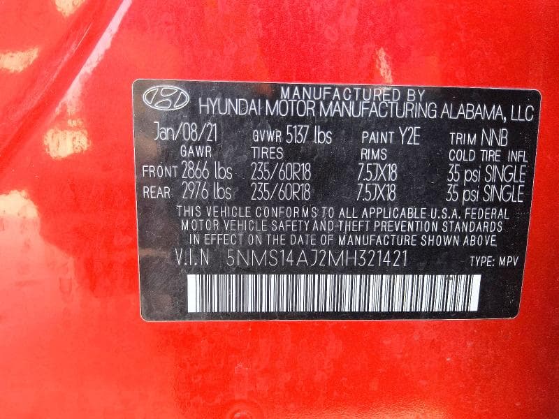 2021 HYUNDAI SANTA FE SE 13