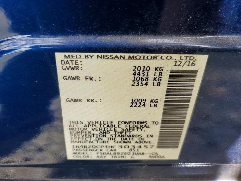 2017 NISSAN LEAF S 13