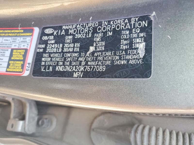 2019 KIA SOUL BASE 13