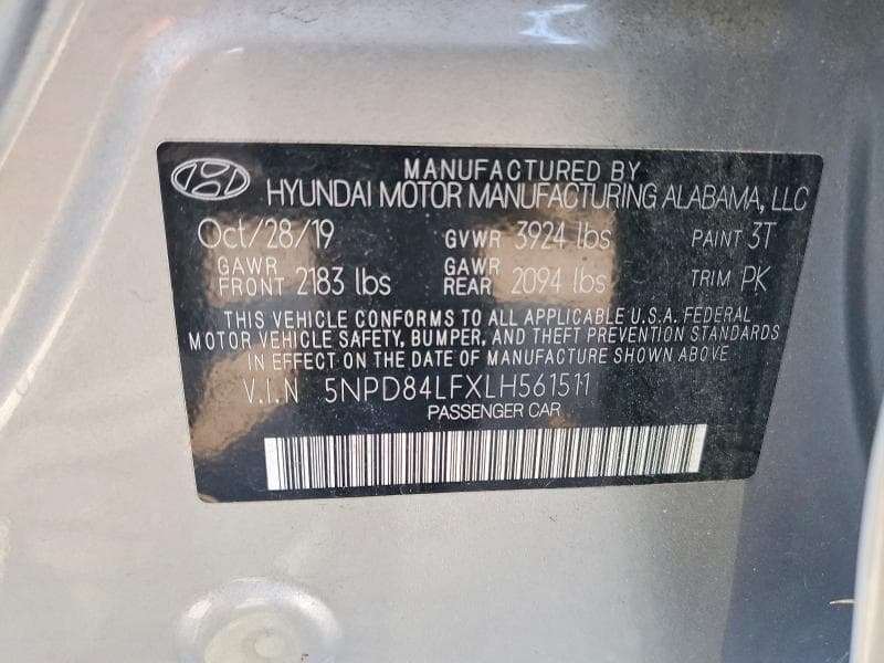 2020 HYUNDAI ELANTRA SEL 12