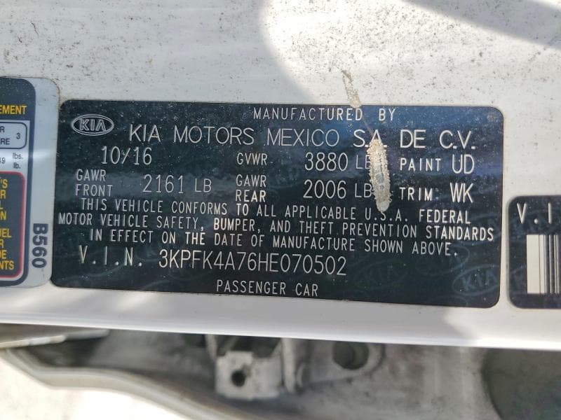 2017 KIA FORTE LX 13