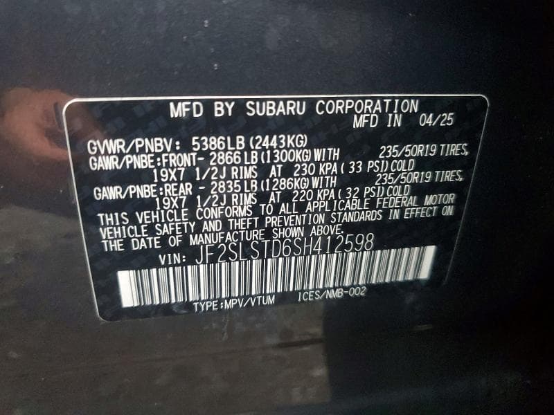 2025 SUBARU FORESTER TOURING 14