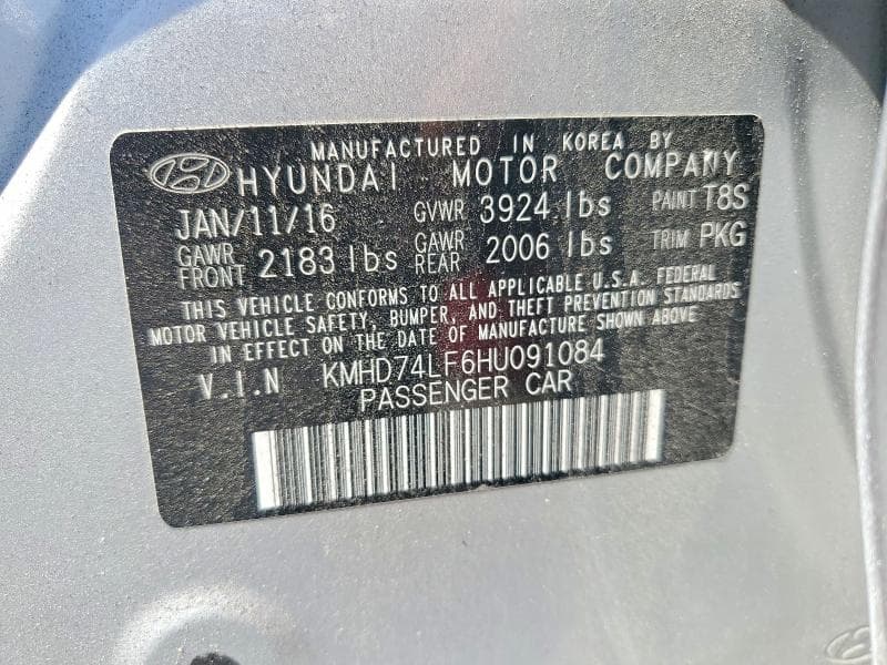 2017 HYUNDAI ELANTRA SE 12