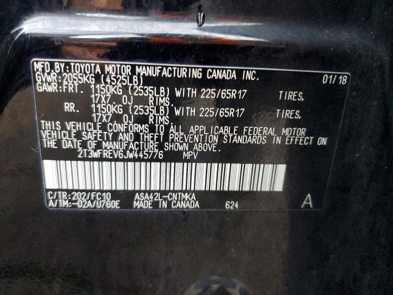2018 TOYOTA RAV4 XLE 13