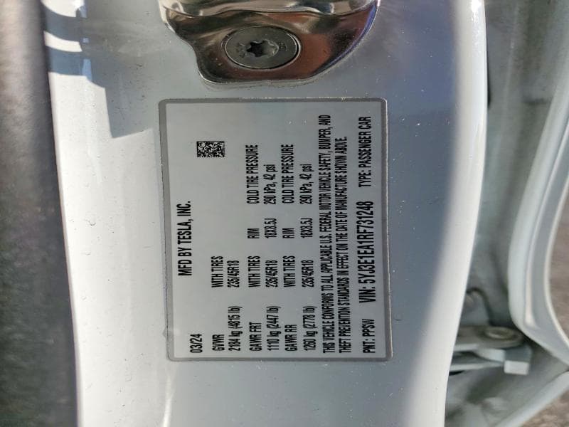 2024 TESLA MODEL 3 12