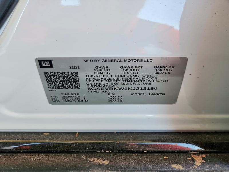 2019 BUICK ENCLAVE PREMIUM 12