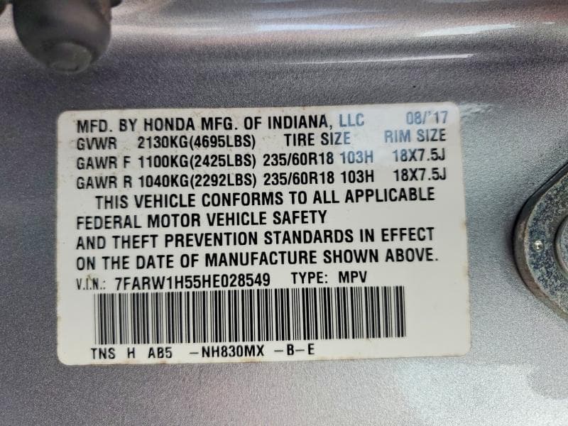 2017 HONDA CR-V EX 13