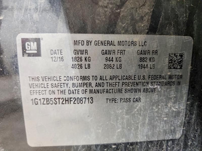 2017 CHEVROLET MALIBU LS 12