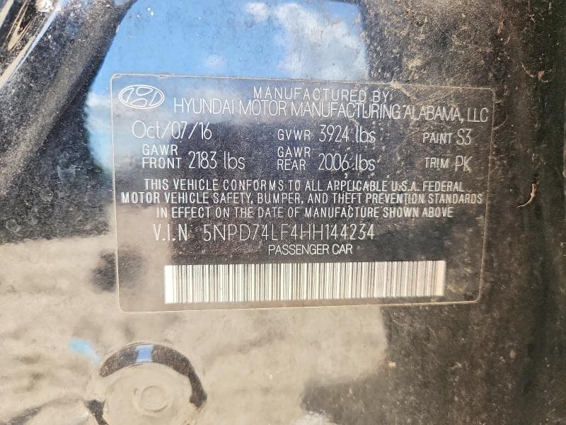 2017 HYUNDAI ELANTRA SE 12